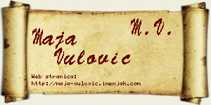 Maja Vulović vizit kartica